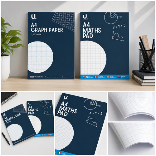 Maths pad squared graph - a4,