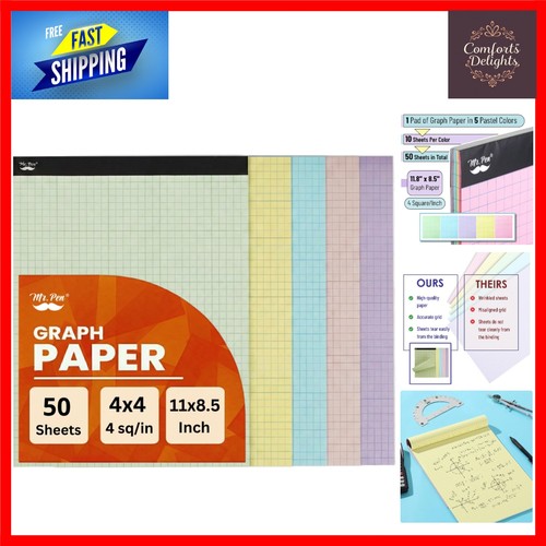 Pastel coloured graph paper - graph,