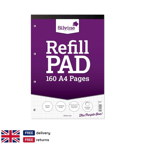 Silvine graph paper refill - a4,
