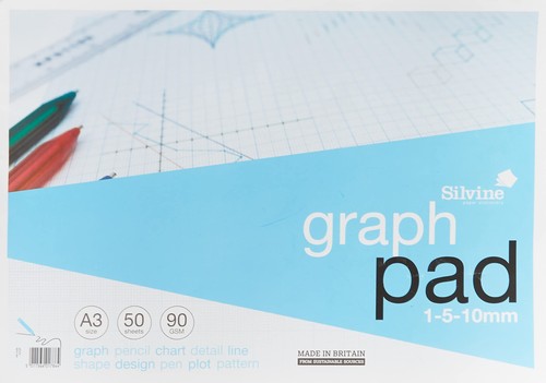 Silvine graph pad sheets - graph,